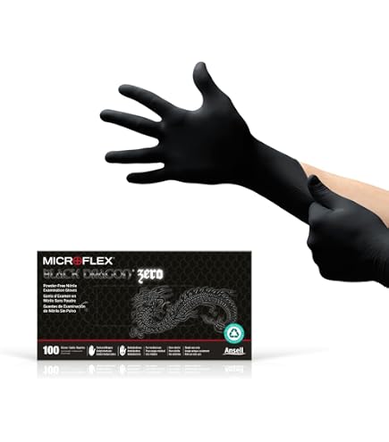 Ansell MICROFLEX Onyx N64 Disposable Nitrile Exam Gloves for